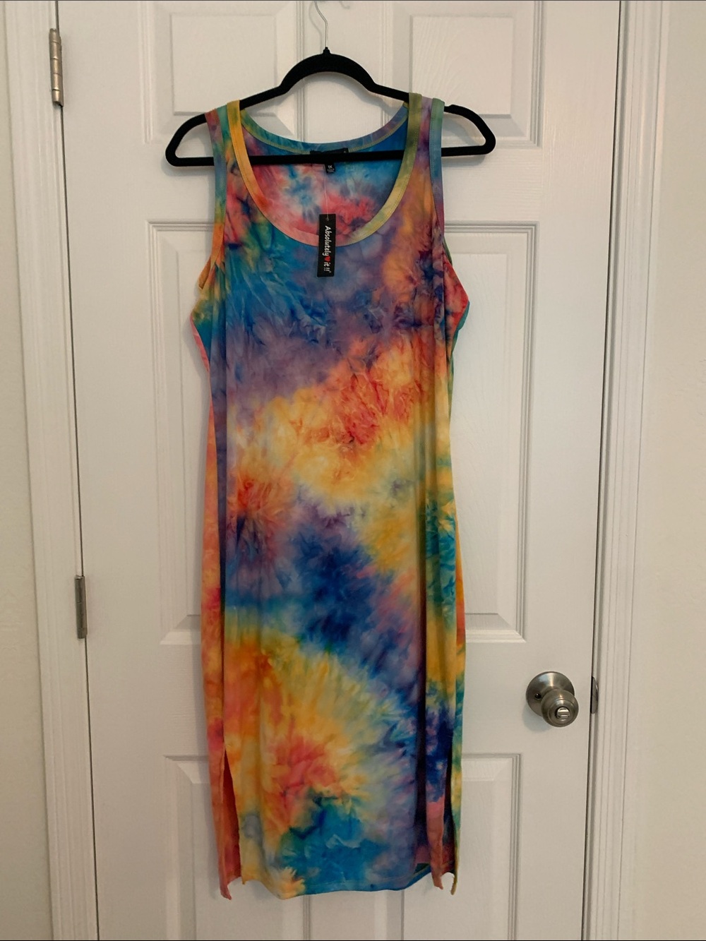Sleeveless Multicolor Tie-Dye Maxi Dress